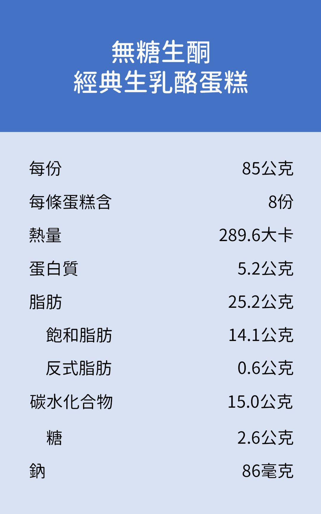 【無添加糖】【生酮】【無麩質】生乳酪蛋糕